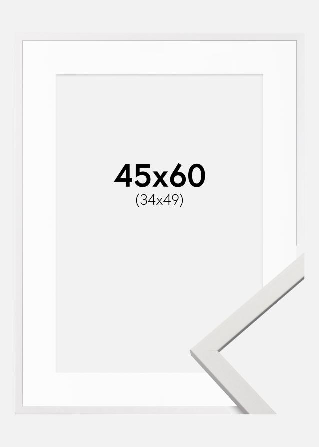 Ramă Edsbyn Alb 45x60 cm - Paspartu Alb 35x50 cm
