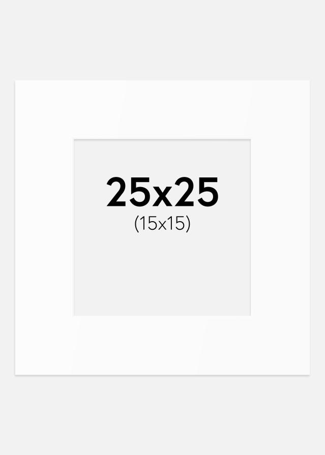 Paspartu Alb Standard (Miez Alb) 25x25 cm (15x15)