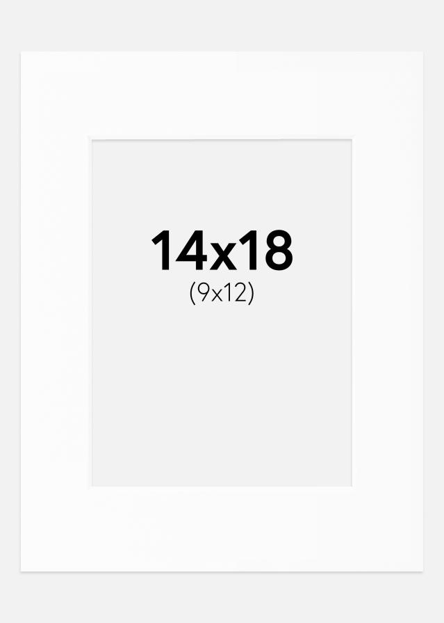 Paspartu Alb Standard Margine albă 14x18 cm (9x12)