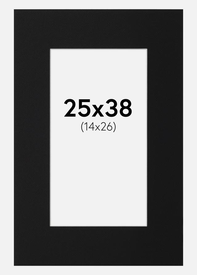 Paspartu Negru Standard (Miez Alb) 25x38 cm (14x26)