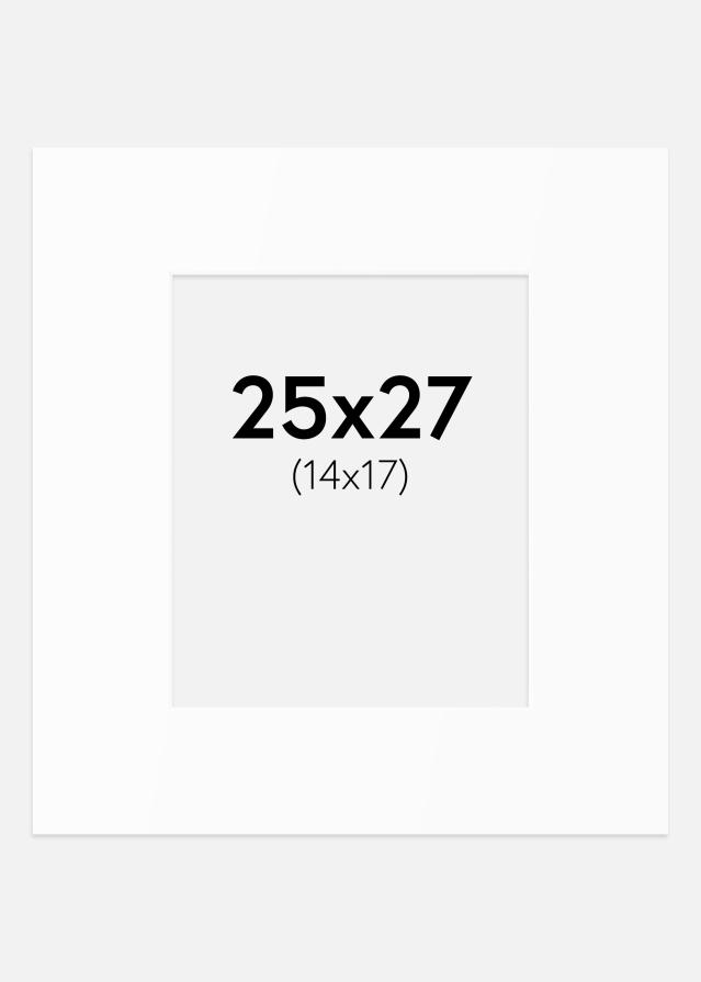Paspartu Alb Standard (Miez Alb) 25x27 cm (14x17)