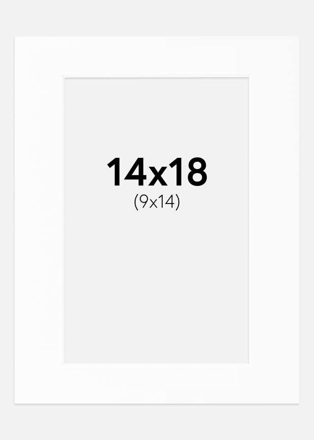 Paspartu Alb Standard Margine albă 14x18 cm (9x14)