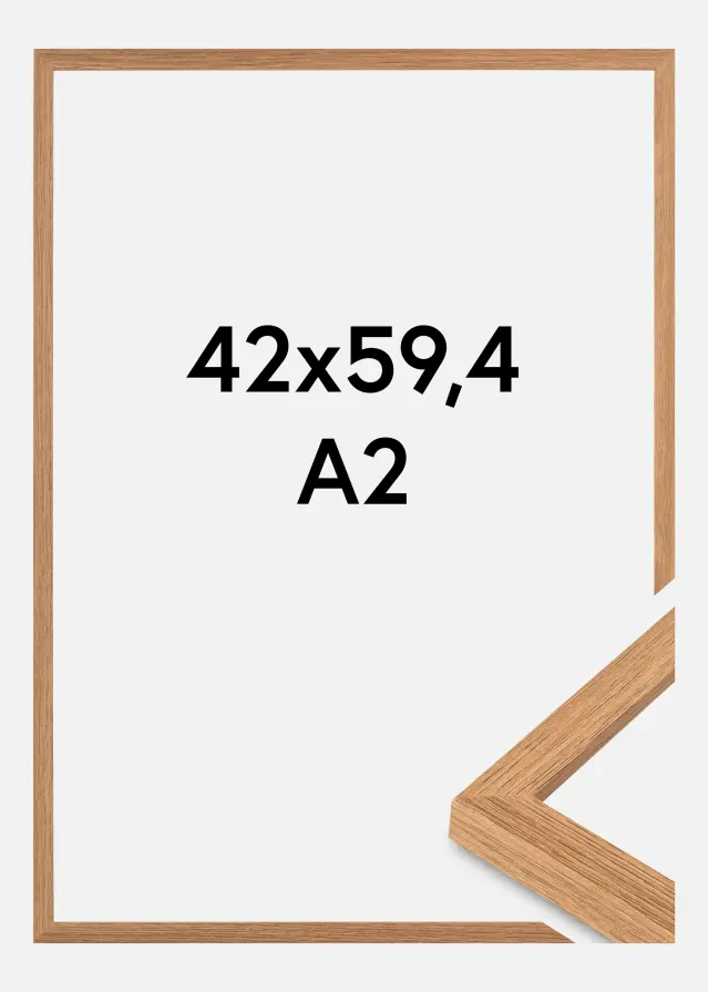 Ramă Modern Sticlă acrilică Tec 42x59 cm (A2)
