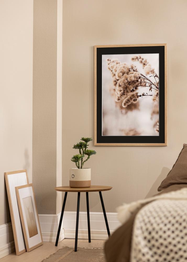 Ramă Stilată Stejar 20x30 cm - Paspartu Negru 15x21 cm (A5)