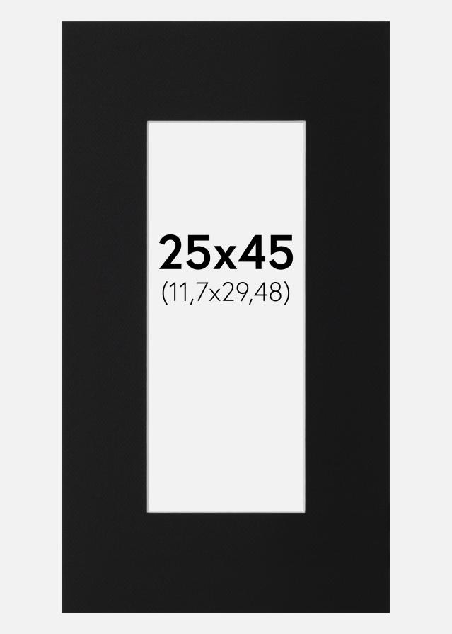 Paspartu Negru Standard (Miez Alb) 25x45 cm (11,7x29,48)