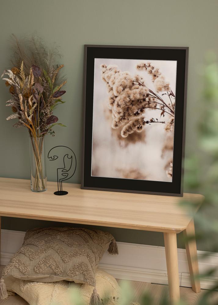 Ramă Edsbyn Grafit 40x60 cm - Paspartu Negru 32,9x48,3 cm (A3+)