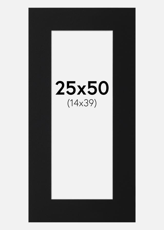 Paspartu Negru Standard (Miez Alb) 25x50 cm (14x39)