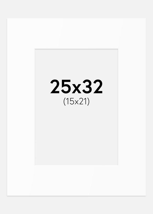 Paspartu Alb Standard (Miez Alb) 25x32 cm (15x21)