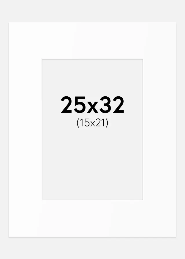 Paspartu Alb Standard (Miez Alb) 25x32 cm (15x21)