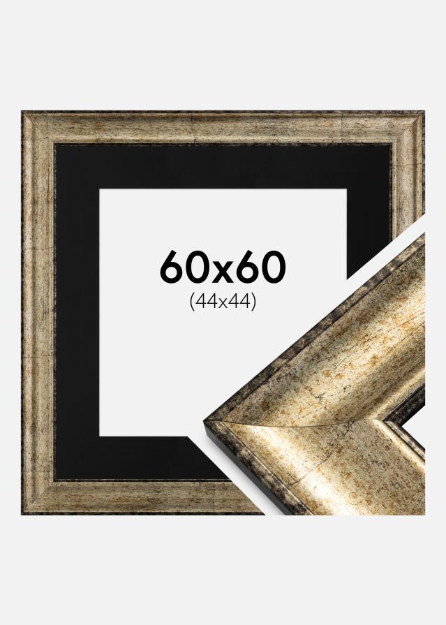 Ramă Saltsjöbaden Auriu antic 60x60 cm - Paspartu Negru 45x45 cm