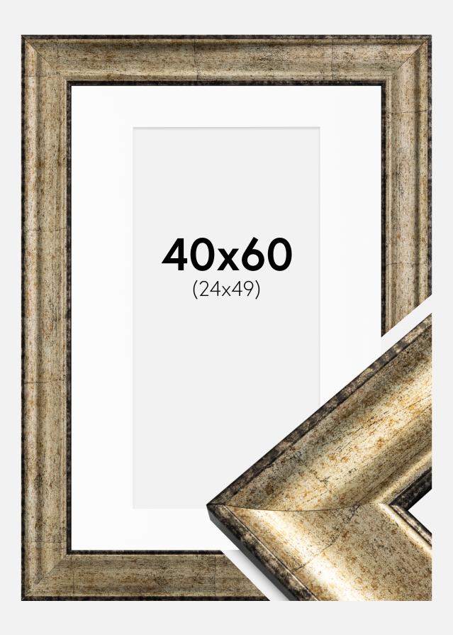 Ramă Saltsjöbaden Auriu antic 40x60 cm - Paspartu Alb 25x50 cm