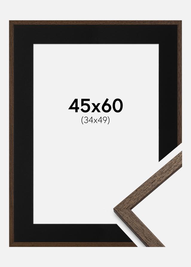 Ramă Edsbyn Nuc 45x60 cm - Paspartu Negru 35x50 cm