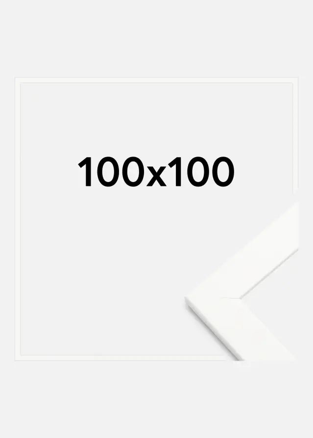 Ramă Trendline Sticlă acrilică Alb 100x100 cm