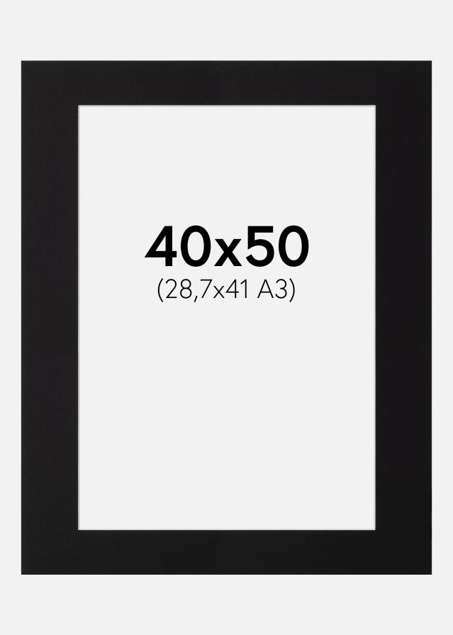 Paspartu Negru Standard Margine albă 40x50 cm (28,7x41 - A3)