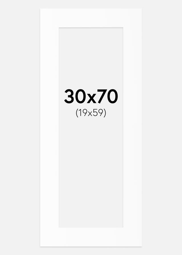 Paspartu Alb Standard Margine albă 30x70 cm (19x59)