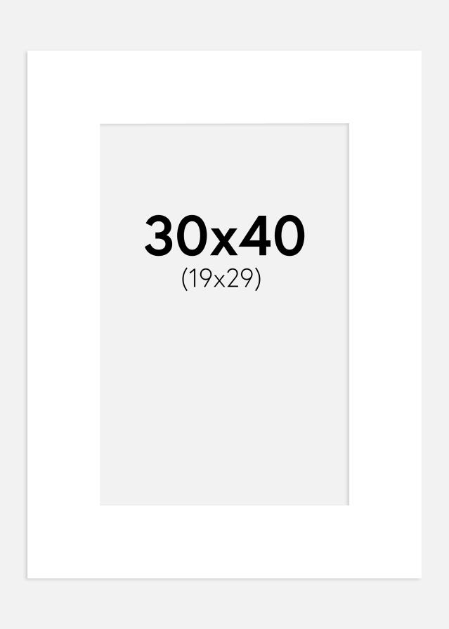 Paspartu Alb-cretă 30x40 cm (19x29 cm)