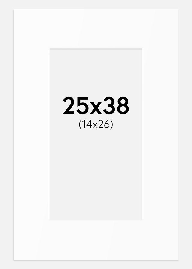 Paspartu Alb Standard (Miez Alb) 25x38 cm (14x26)