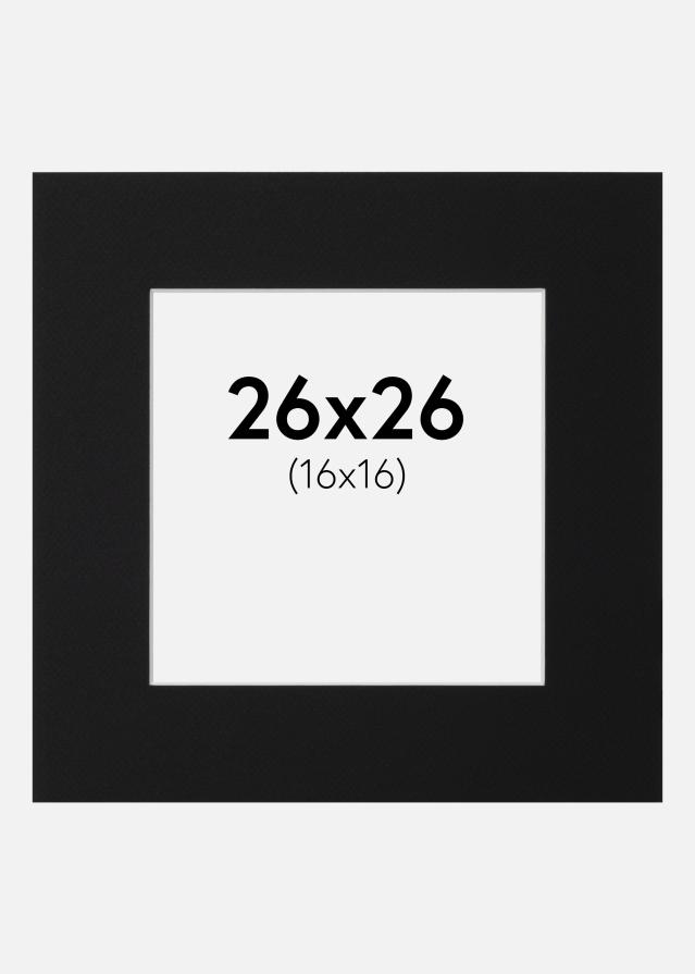 Paspartu Negru Standard (Miez Alb) 26x26 cm (16x16)