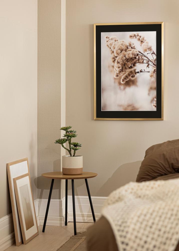 Ramă Trendy Auriu 20x25 cm - Paspartu Negru 14x18 cm