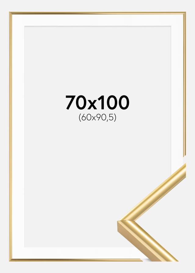 Ramă Victoria Auriu 70x100 cm - Paspartu Alb 61x91,5 cm