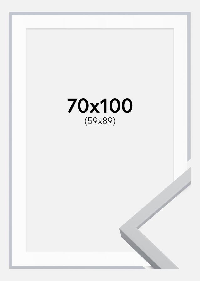 Ramă Oslo Alb 70x100 cm - Paspartu Alb 60x90 cm