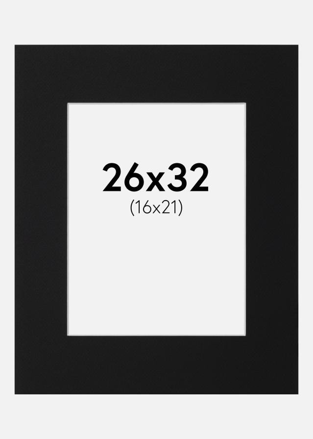 Paspartu Negru Standard (Miez Alb) 26x32 cm (16x21)