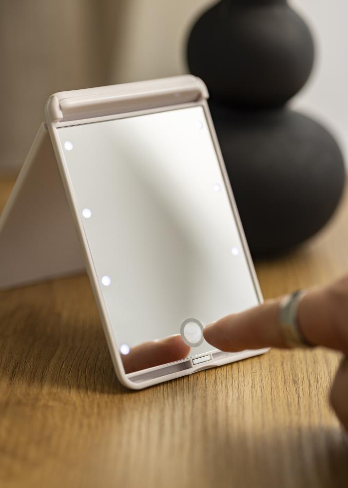 KAILA Oglindă pentru machiaj Fold III Alb - 13x9 cm