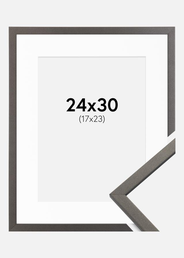 Ramă Edsbyn Grafit 24x30 cm - Paspartu Alb 18x24 cm
