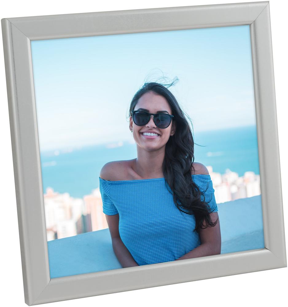 Ramă Slim Mat Sticlă antireflex Argintiu 15x15 cm