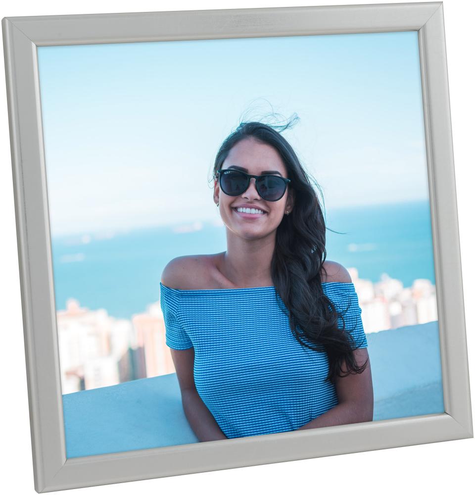 Ramă Slim Mat Sticlă antireflex Argintiu 18x18 cm