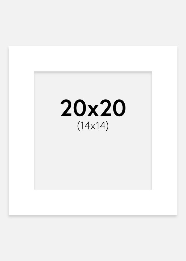 Paspartu Alb-cretă 20x20 cm (14x14 cm)