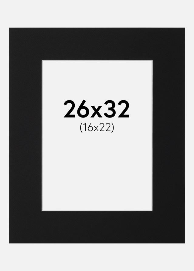 Paspartu Negru Standard (Miez Alb) 26x32 cm (16x22)