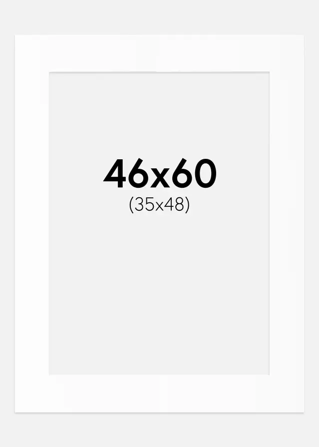 Paspartu Alb Standard (Miez Alb) 46x60 cm (35x48)