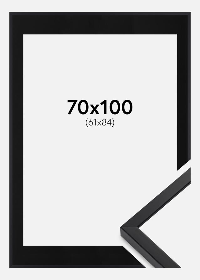 Ramă E-Line Negru 70x100 cm - Paspartu Negru 62x85 cm