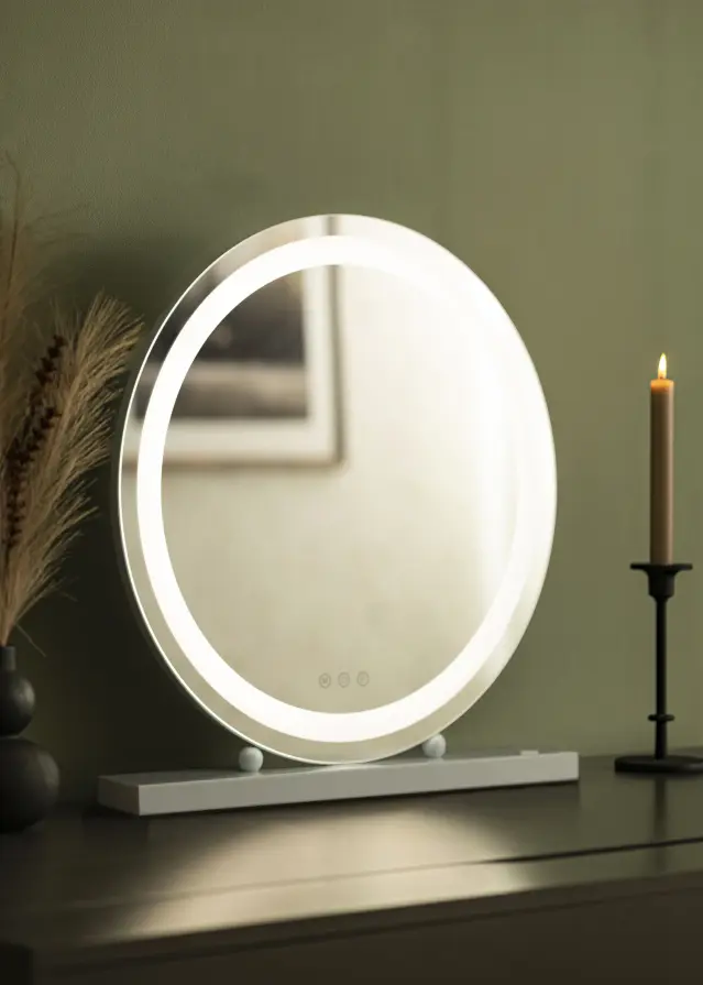 KAILA Oglindă pentru machiaj Round LED Alb 50 cm Ø