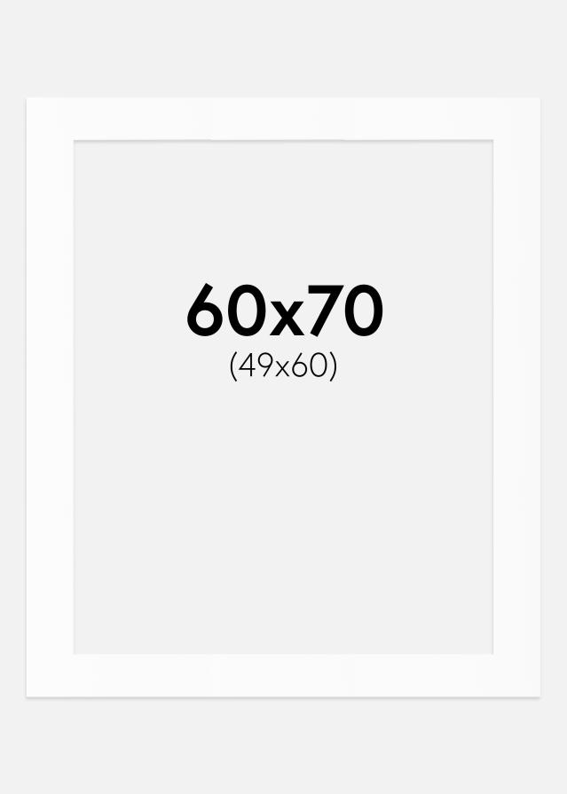 Paspartu Alb Standard (Miez Alb) 60x70 cm (49x60)