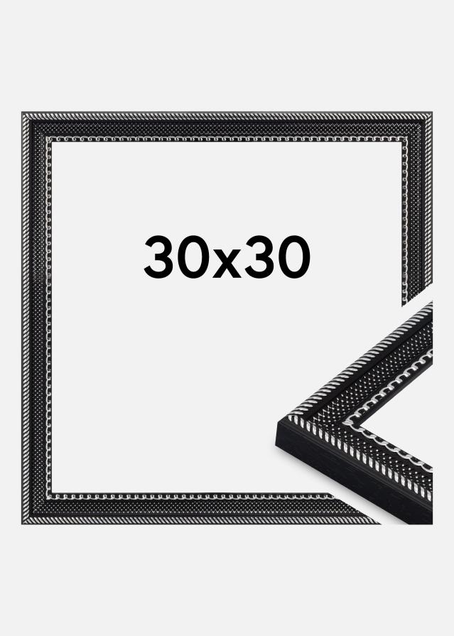 Ramă Trellis Sticlă acrilică Negru 30x30 cm