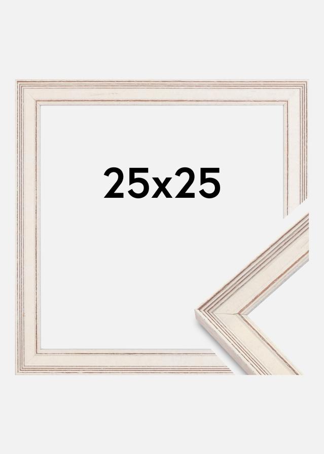 Ramă Shabby Chic Sticlă acrilică Alb 25x25 cm