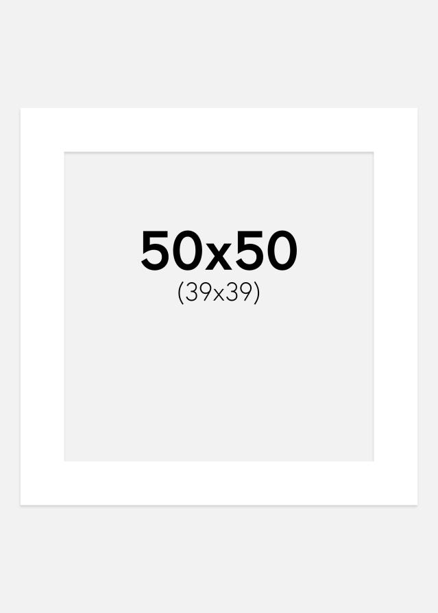 Paspartu Alb-cretă 50x50 cm (39x39 cm)