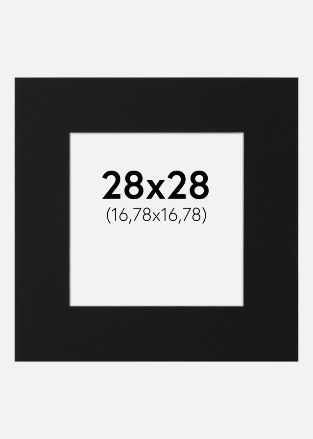 Paspartu Negru Standard (Miez Alb) 28x28 cm (16,78x16,78)