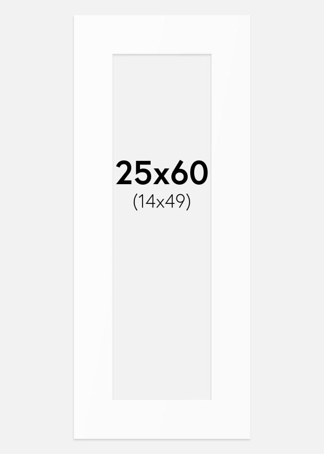 Paspartu Alb Standard (Miez Alb) 25x60 cm (14x49)