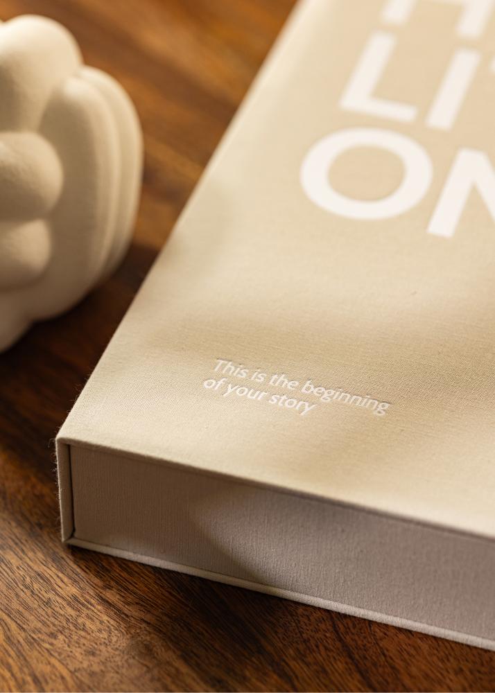 KAILA HI LITTLE ONE Grey - Coffee Table Photo Album (60 Negre Pagini)