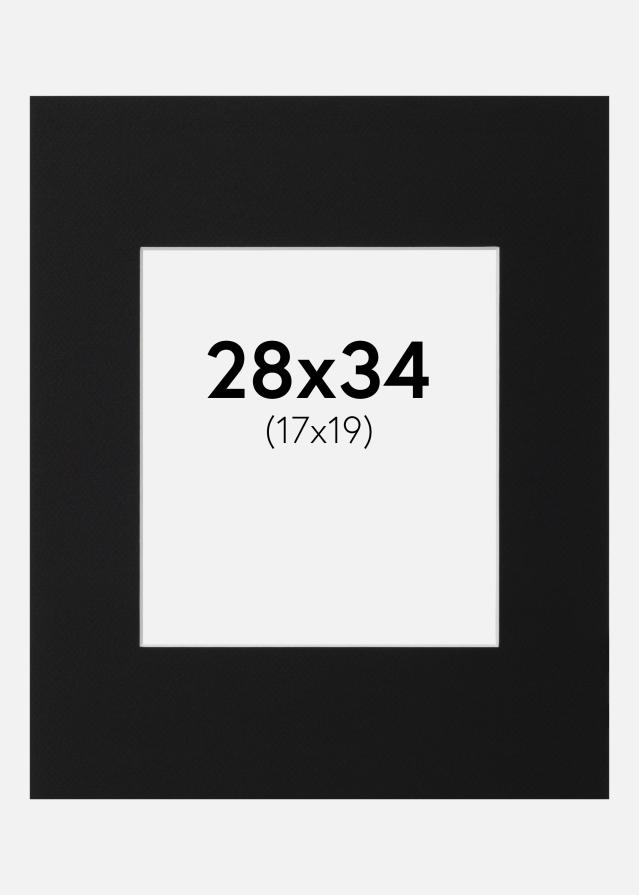 Paspartu Negru Standard (Miez Alb) 28x34 cm (17x19)