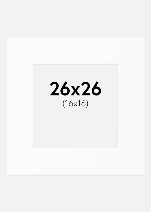 Paspartu Alb Standard (Miez Alb) 26x26 cm (16x16)