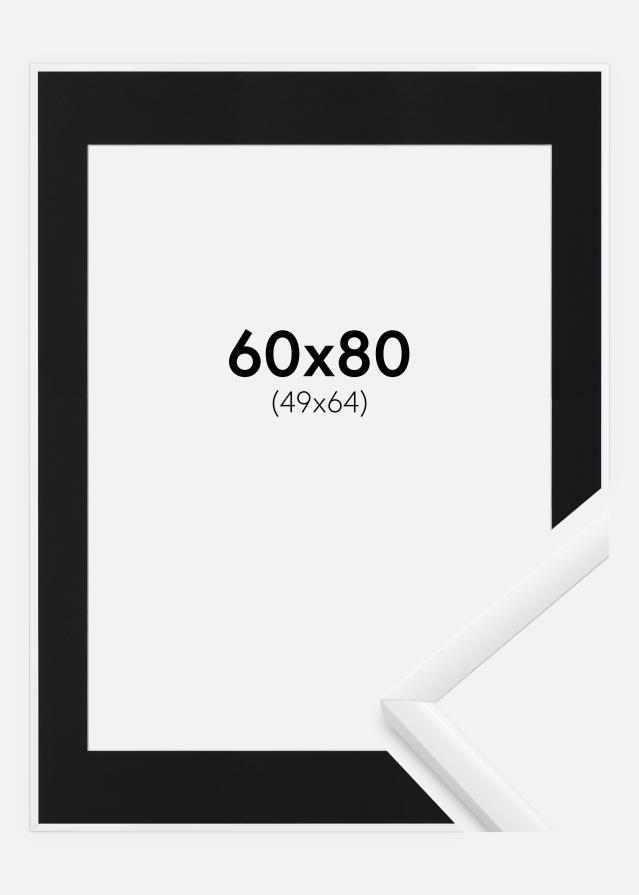 Ramă New Lifestyle Alb 60x80 cm - Paspartu Negru 50x65 cm