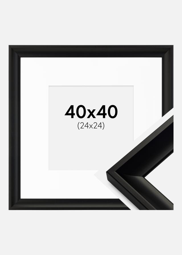 Ramă Öjaren Negru 40x40 cm - Paspartu Alb 25x25 cm