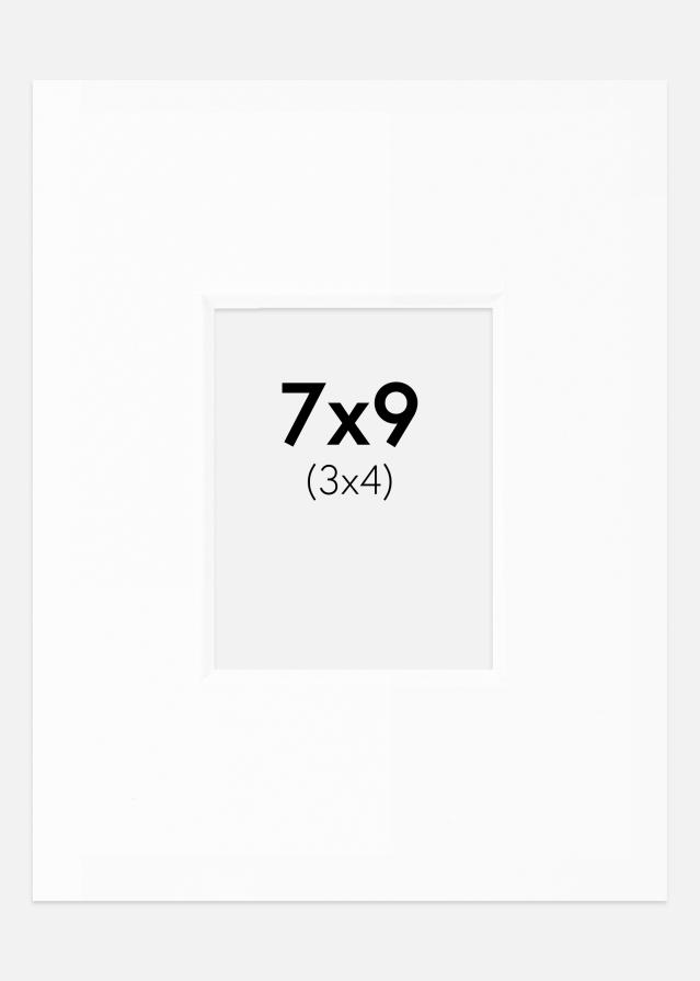 Paspartu Alb Standard Margine albă 7x9 cm (3x4)