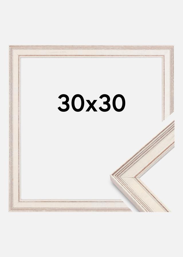 Ramă Shabby Chic Sticlă acrilică Alb 30x30 cm