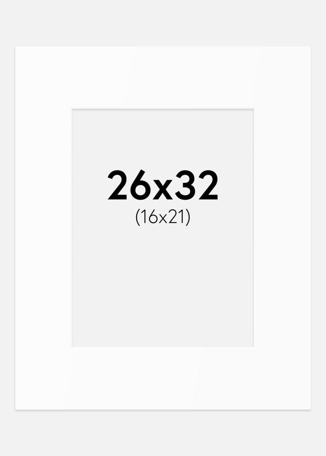 Paspartu Alb Standard (Miez Alb) 26x32 cm (16x21)