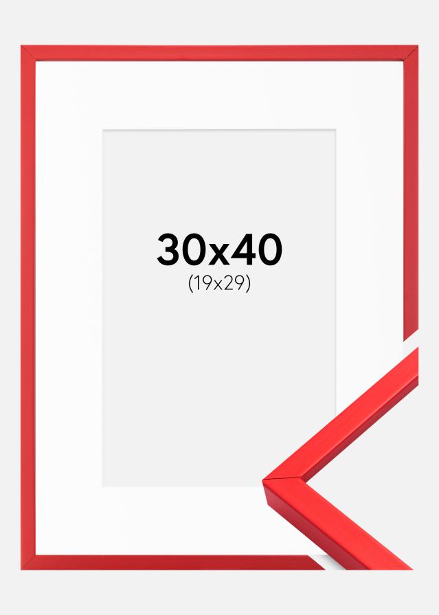 Ramă E-Line Roșu 30x40 cm - Paspartu Alb 20x30 cm